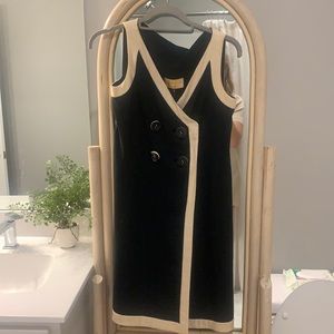 60s mod black and white dress